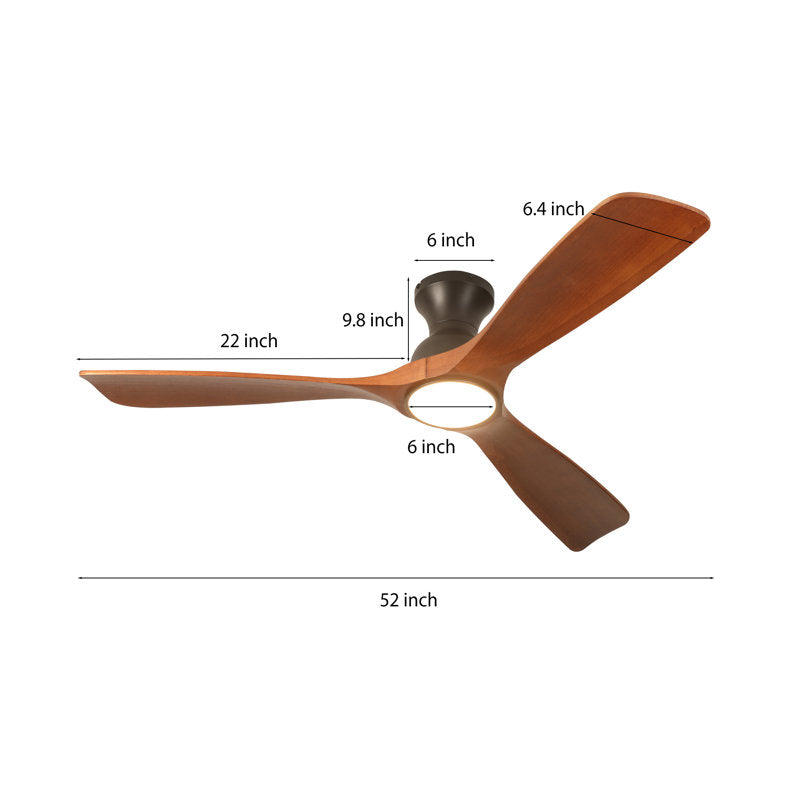 Karlena 52'' Ceiling Fan with Light Kit and Remote Control